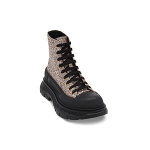 ALEXANDER MCQUEEN Womens Beige 1-1/2" Platform Toe Wedge Combat Boots 36.5